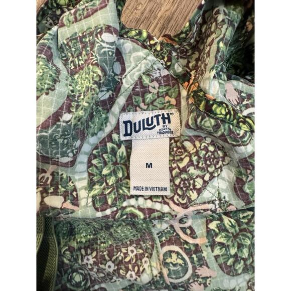 DULUTH Trading Co Heirloom Gardening Bib Overalls Shorts Succulent Green Sz M - Picture 4 of 7